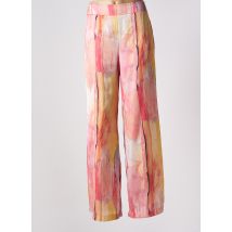 ELEONORA AMADEI - Pantalon large rose en polyester - Femme - Taille 42 - Modz