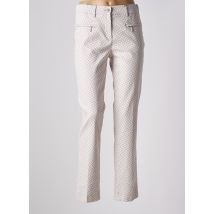 GARDEUR - Pantalon droit beige en coton - Femme - Taille 36 - Modz
