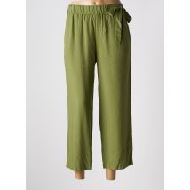 ELEONORA AMADEI - Pantalon 7/8 vert en viscose - Femme - Taille 40 - Modz