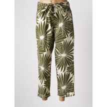 MARIA BELLENTANI - Pantalon 7/8 vert en coton - Femme - Taille 44 - Modz