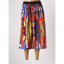 INDIES - Jupe mi-longue orange en polyamide - Femme - Taille 38 - Modz