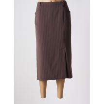 PAUL MAUSNER - Jupe mi-longue marron en polyester - Femme - Taille 44 - Modz