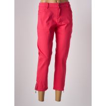 KALISSON - Pantalon 7/8 rose fonce en coton - Femme - Taille 44 - Modz