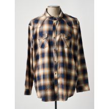 OAKS VALLEY - Chemise manches longues beige en coton - Homme - Taille 5XL - Modz