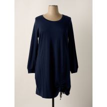 SHEEGO - Robe mi-longue bleu en coton - Femme - Taille 46 - Modz