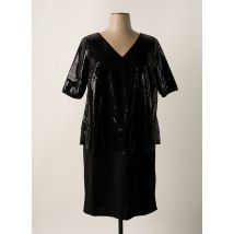 SHEEGO - Robe mi-longue noir en viscose - Femme - Taille 52 - Modz