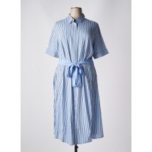 SHEEGO - Robe mi-longue bleu en viscose - Femme - Taille 60 - Modz