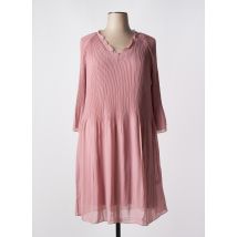 SHEEGO - Robe mi-longue rose en polyester - Femme - Taille 44 - Modz
