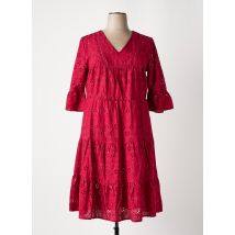 SHEEGO - Robe mi-longue rouge en coton - Femme - Taille 52 - Modz