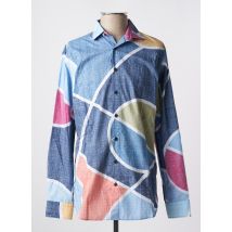 OLYMP - Chemise manches longues bleu en coton - Homme - Taille S - Modz