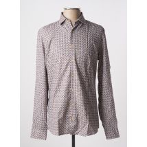 OLYMP - Chemise manches longues beige en coton - Homme - Taille S - Modz