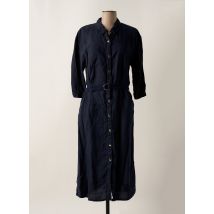 DIPLODOCUS - Robe mi-longue bleu en lin - Femme - Taille 38 - Modz