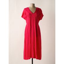 ANDAM - Robe mi-longue rose en viscose - Femme - Taille 38 - Modz