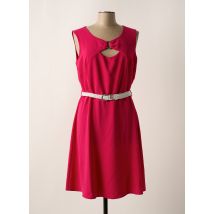 CHRISTINE LAURE - Robe mi-longue rose en polyester - Femme - Taille 48 - Modz