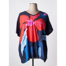 ZHENZI - T-shirt bleu en viscose - Femme - Taille 50 - Modz