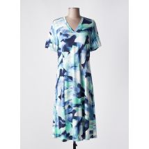 BRANDTEX - Robe mi-longue bleu en viscose - Femme - Taille 40 - Modz