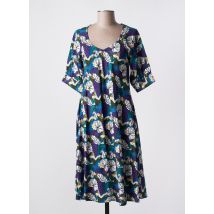 KALI YOG - Robe mi-longue bleu en viscose - Femme - Taille 40 - Modz