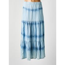 K-DESIGN - Jupe longue bleu en tencel - Femme - Taille 40 - Modz