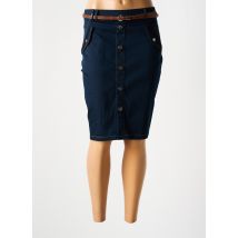 CHRISTINE LAURE - Jupe mi-longue bleu en coton - Femme - Taille 38 - Modz