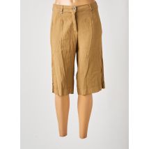 EAST DRIVE - Pantacourt marron en lin - Femme - Taille 40 - Modz