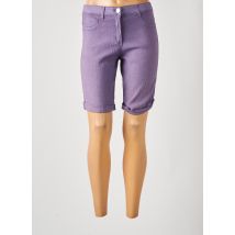 EAST DRIVE - Bermuda violet en lin - Femme - Taille 38 - Modz