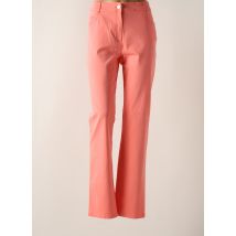 PAUSE CAFE - Pantalon droit rose en coton - Femme - Taille 42 - Modz