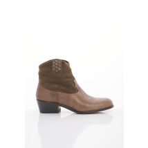 BLU VELVET - Bottines/Boots beige en cuir - Femme - Taille 38 - Modz