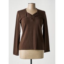 TELMAIL - Top marron en autre matiere - Femme - Taille 44 - Modz