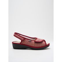 FARGEOT - Chaussons/Pantoufles rouge en textile - Femme - Taille 36 - Modz