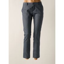 F.A.M. - Pantalon slim bleu en polyester - Femme - Taille 38 - Modz