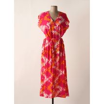 LA FEE MARABOUTEE - Robe longue rose en viscose - Femme - Taille 40 - Modz