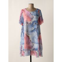 COULEURS DU TEMPS - Robe mi-longue bleu en polyester - Femme - Taille 44 - Modz