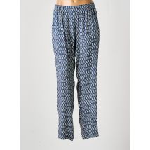 GRIFFON - Pantalon droit bleu en viscose - Femme - Taille 44 - Modz