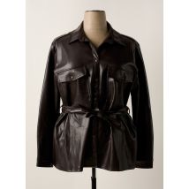 PAZ TORRAS - Veste simili cuir marron en polyurethane - Femme - Taille 50 - Modz