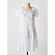 COULEURS DU SUD - Robe mi-longue blanc en coton - Femme - Taille 36 - Modz
