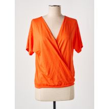 HALOGENE - T-shirt orange en coton - Femme - Taille 40 - Modz