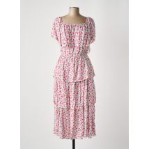COULEURS DU TEMPS - Robe longue rose en viscose - Femme - Taille 42 - Modz
