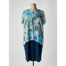 GREGORY PAT - Robe mi-longue bleu en polyester - Femme - Taille 50 - Modz