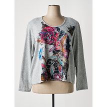 GRIFFON - Pull gris en polyester - Femme - Taille 56 - Modz