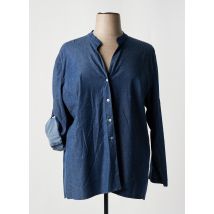 CHALOU - Chemisier bleu en coton - Femme - Taille 54 - Modz