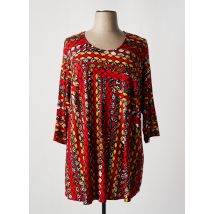 SEMPRE PIU - Tunique manches longues rouge en viscose - Femme - Taille 54 - Modz
