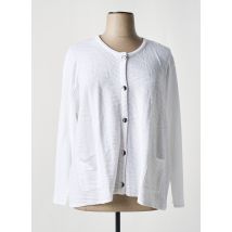 GRIFFON - Gilet manches longues blanc en coton - Femme - Taille 52 - Modz