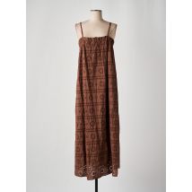 LUMINA - Robe longue marron en coton - Femme - Taille 40 - Modz