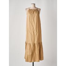 ANGELA DAVIS - Robe longue beige en coton - Femme - Taille 38 - Modz