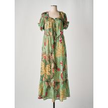 ALTAMIRA - Robe longue vert en coton - Femme - Taille 38 - Modz