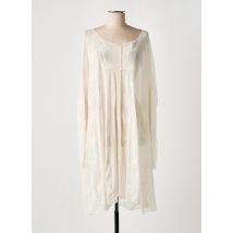 BLACK LABEL - Robe mi-longue beige en coton - Femme - Taille 40 - Modz