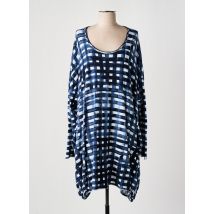 BLACK LABEL - Robe mi-longue bleu en coton - Femme - Taille TU - Modz