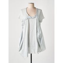 BLACK LABEL - Tunique manches courtes gris en coton - Femme - Taille 38 - Modz