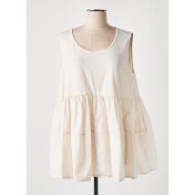BLACK LABEL - Tunique sans manche beige en coton - Femme - Taille 40 - Modz
