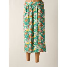 DES PETITS HAUTS - Jupe mi-longue vert en viscose - Femme - Taille 38 - Modz